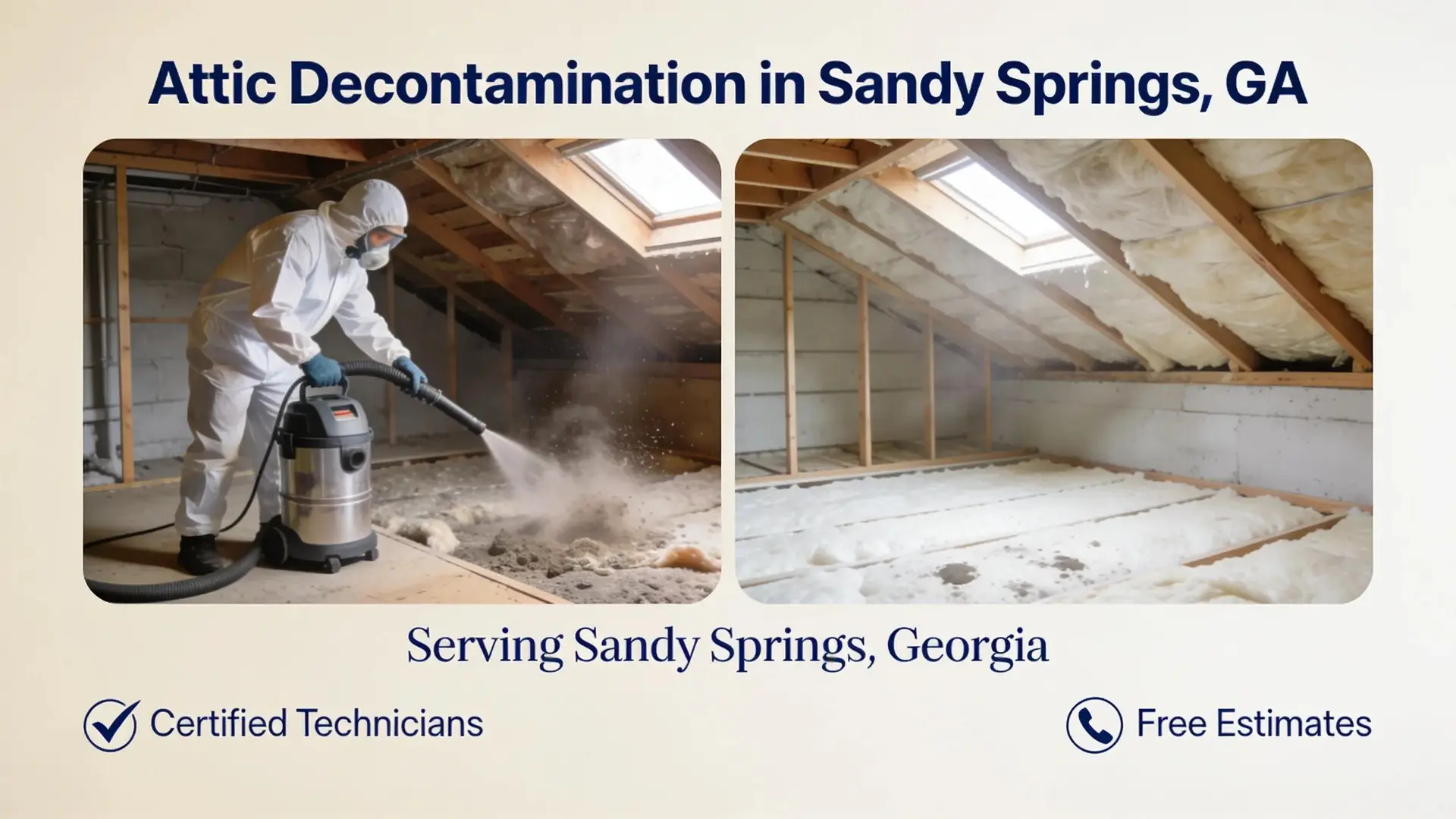 Attic Decontamination in Sandy Springs, GA in Sandy Springs, Georgia